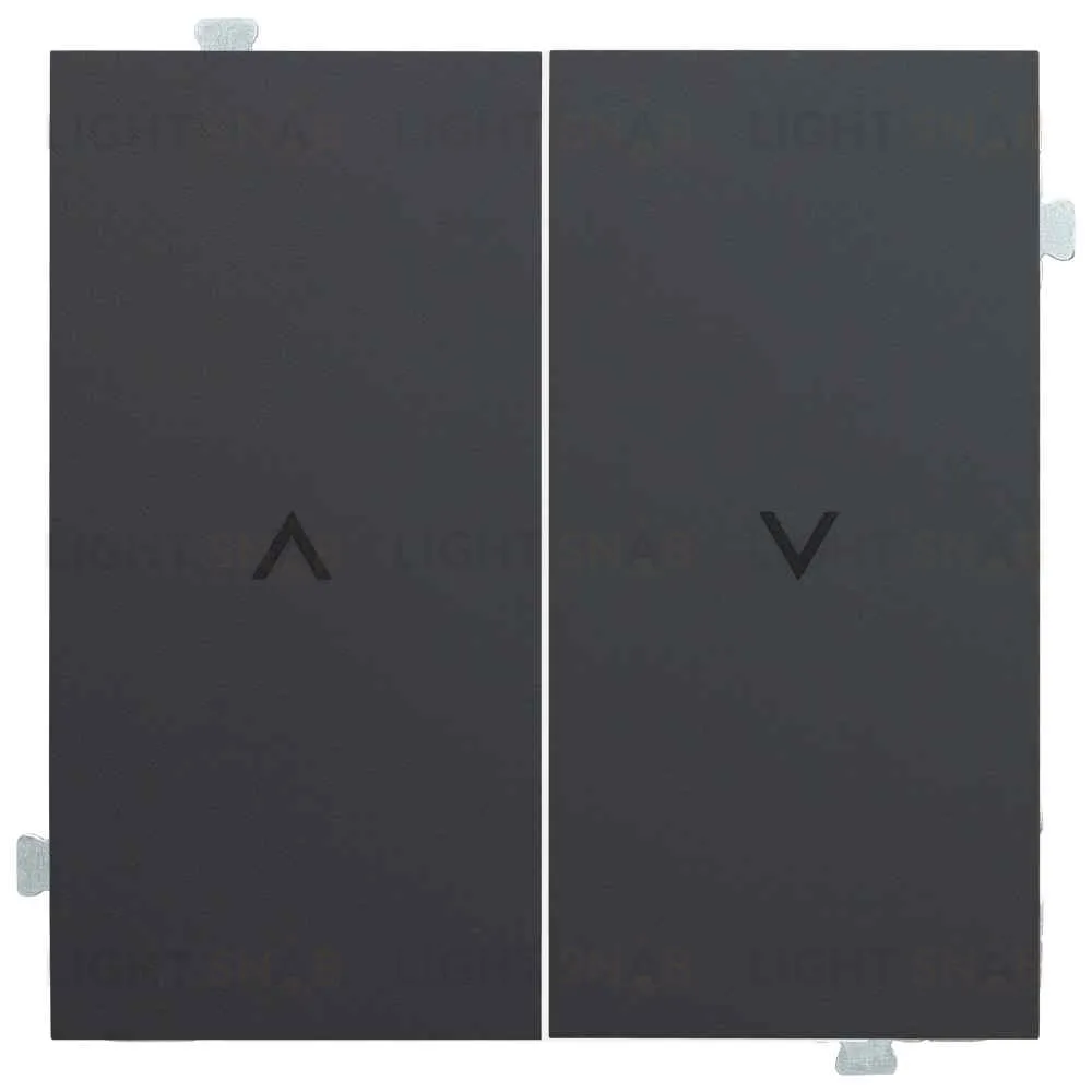 Выключатель управления жалюзи с блокировкой от одновременных команд Rikett 10A/250В, черный матовый 32281+35613 MB 32281 + 35613 MB