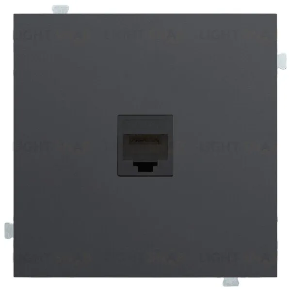 Розетка компьютерная одинарная Rikett 6 кат, RJ 45, UTP, черный матовый 32976+147401 BK+35441 MB 32976 + 147401 BK + 35441 MB