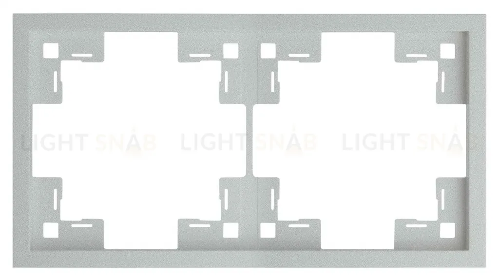 Рамка двойная Rikett Standart серебро 35820 SV 35820 SV