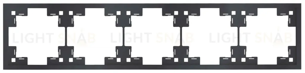 Рамка пятерная Rikett Standart черный матовый 35850 MB 35850 MB