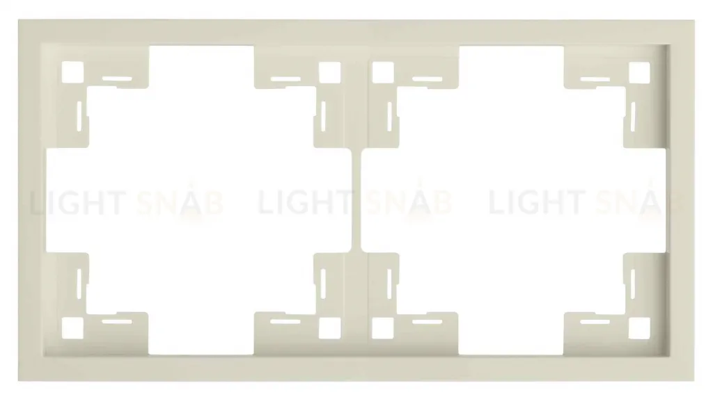 Рамка двойная Rikett Standart кремовый матовый 35820 MC 35820 MC