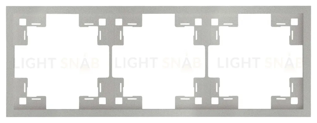 Рамка тройная Rikett Standart платина 35830 PL 35830 PL