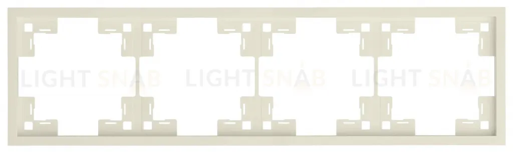 Рамка четверная Rikett Standart кремовый матовый 35840 MC 35840 MC