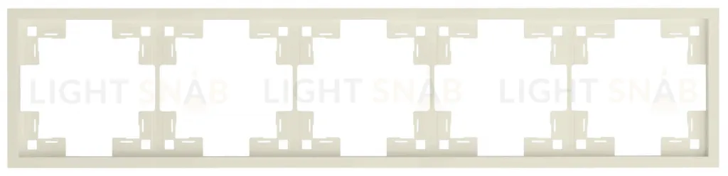 Рамка пятерная Rikett Standart кремовый матовый 35850 MC 35850 MC