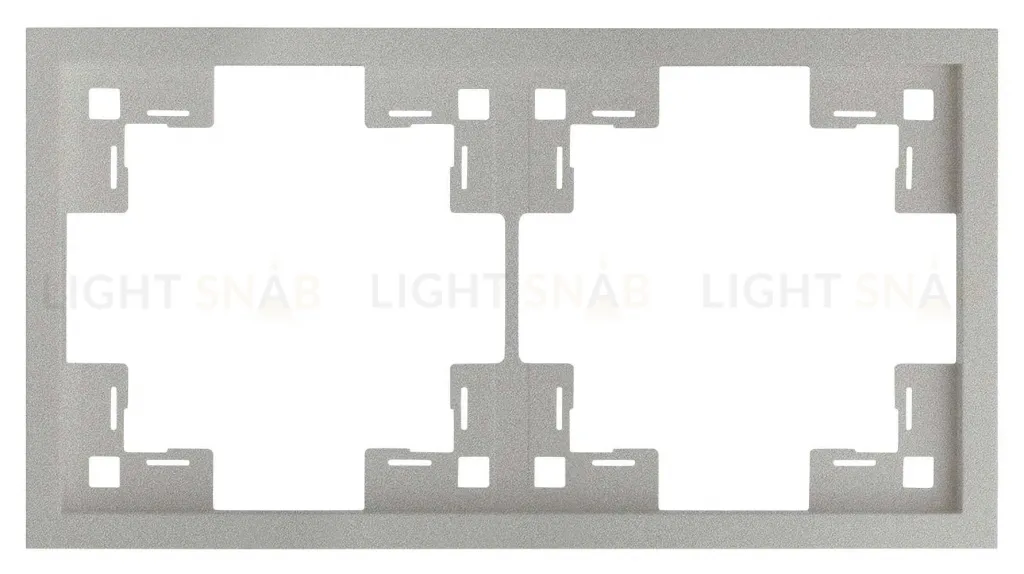 Рамка двойная Rikett Standart платина 35820 PL 35820 PL