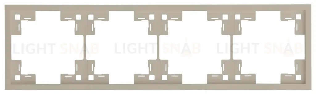 Рамка четверная Rikett Standart латте 35840 LT 35840 LT