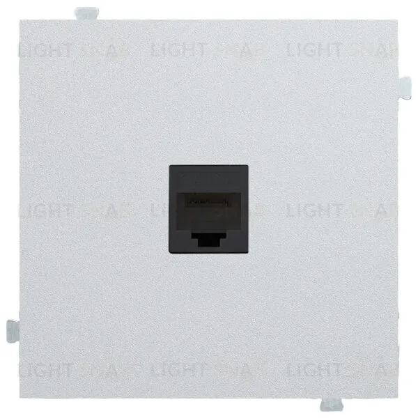 Розетка компьютерная одинарная Rikett 6 кат, RJ 45, UTP, серебро 32976+147401 BK+35441 SV 32976 + 147401 BK + 35441 SV