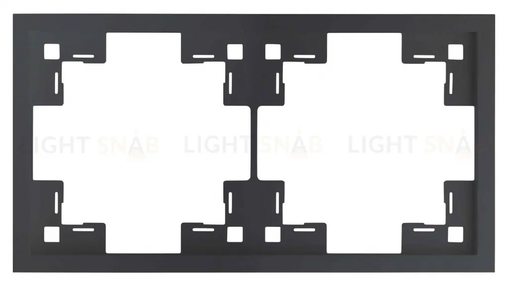 Рамка двойная Rikett Standart черный матовый 35820 MB 35820 MB