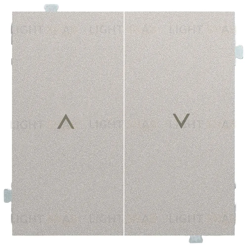 Выключатель управления жалюзи с блокировкой от одновременных команд Rikett 10A/250В, платина 32281+35613 PL 32281 + 35613 PL