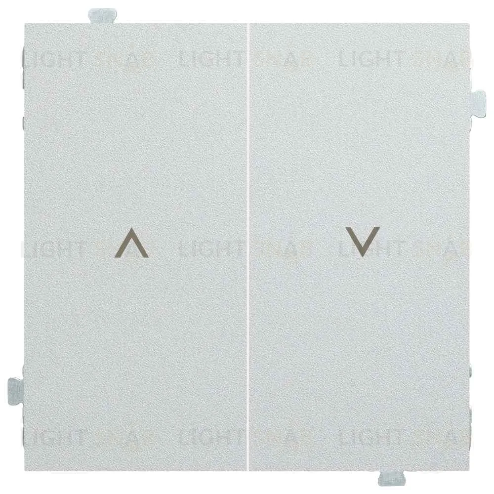 Выключатель управления жалюзи с блокировкой от одновременных команд Rikett 10A/250В, серебро 32281+35613 SV 32281 + 35613 SV