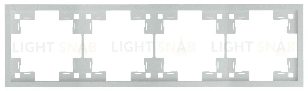 Рамка четверная Rikett Standart серебро 35840 SV 35840 SV