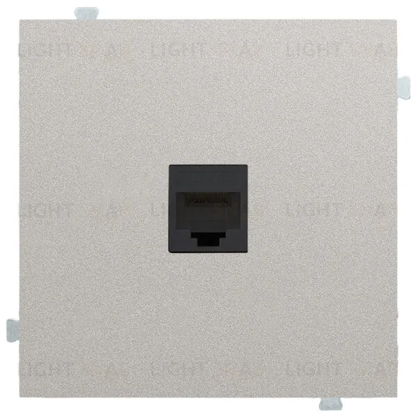 Розетка компьютерная одинарная Rikett 6 кат, RJ 45, UTP, платина 32976+147401 BK+35441 PL 32976 + 147401 BK + 35441 PL