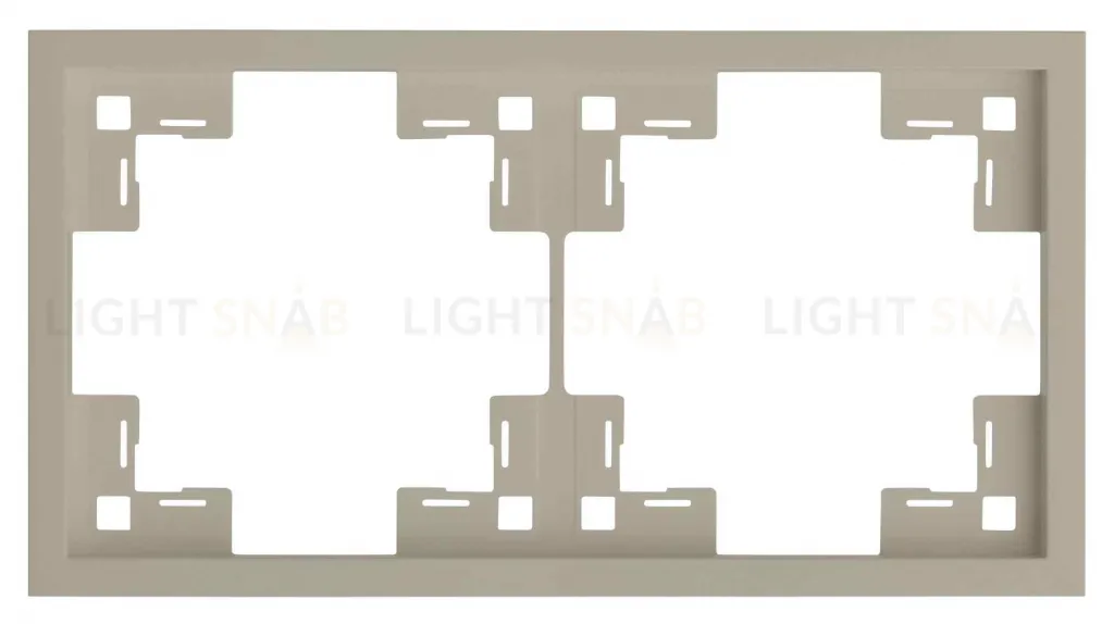 Рамка двойная Rikett Standart латте 35820 LT 35820 LT