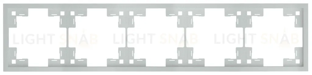 Рамка пятерная Rikett Standart серебро 35850 SV 35850 SV