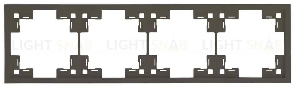 Рамка четверная Rikett Standart каппучино 35840 CP 35840 CP