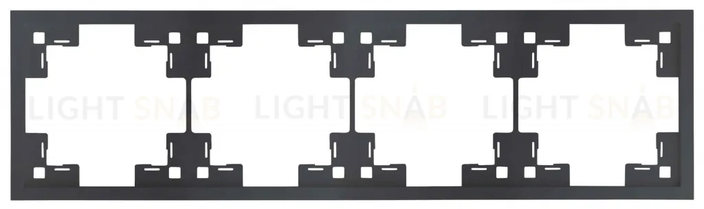 Рамка четверная Rikett Standart черный матовый 35840 MB 35840 MB