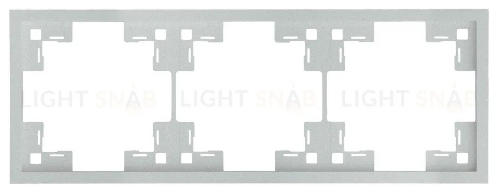 Рамка тройная Rikett Standart серебро 35830 SV 35830 SV