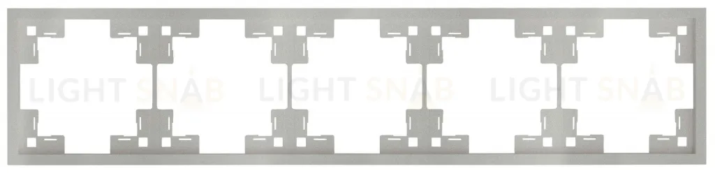 Рамка пятерная Rikett Standart платина 35850 PL 35850 PL