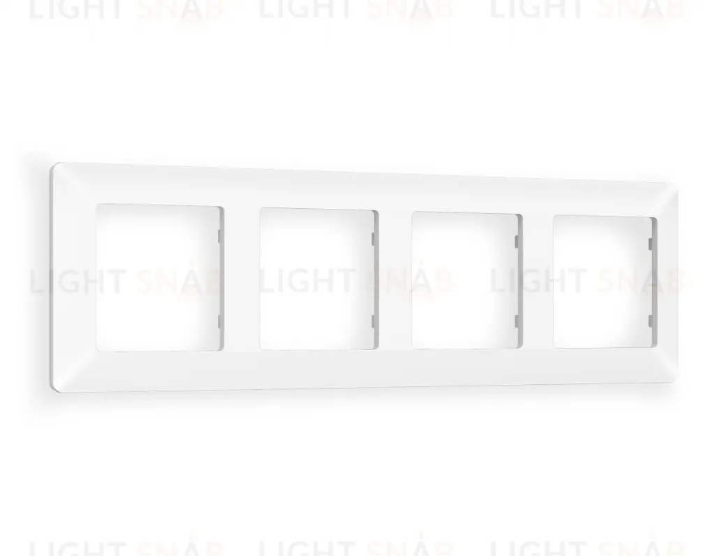 Рамка четверная Ambrella Volt Line белый матовый AF110124 AF110124