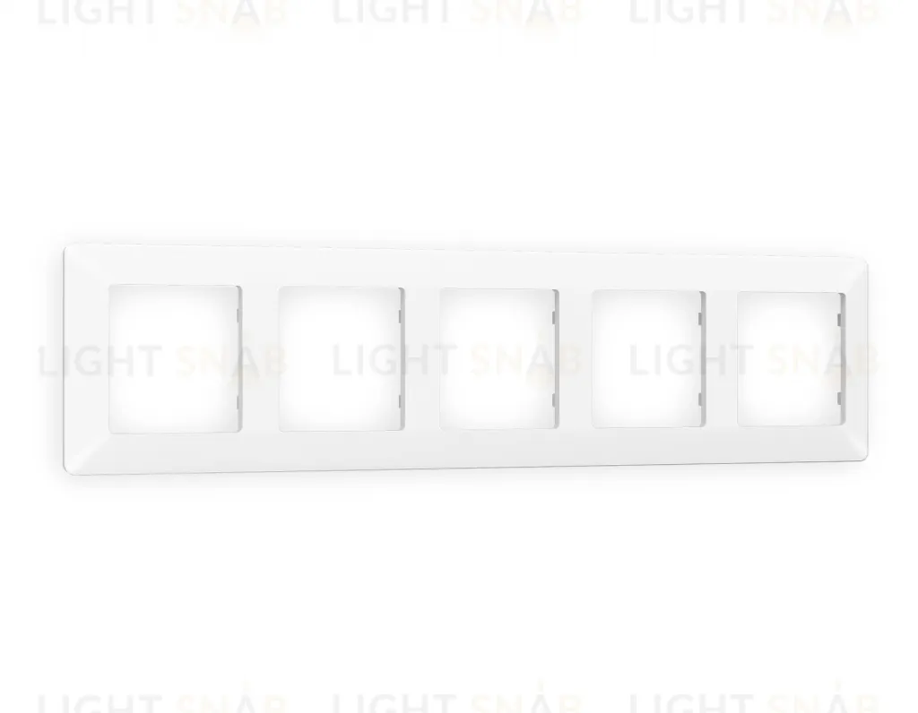 Рамка пятерная Ambrella Volt Line белый матовый AF110125 AF110125