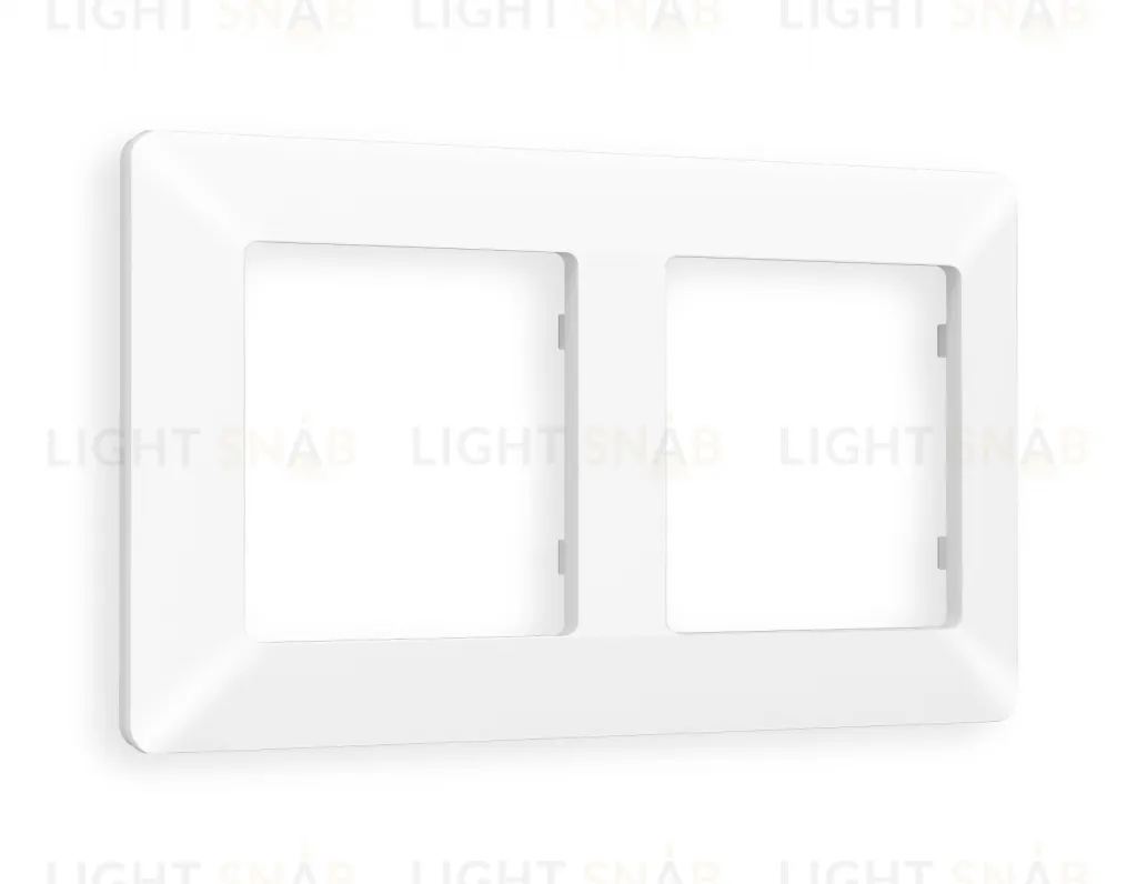 Рамка двойная Ambrella Volt Line белый матовый AF110122 AF110122