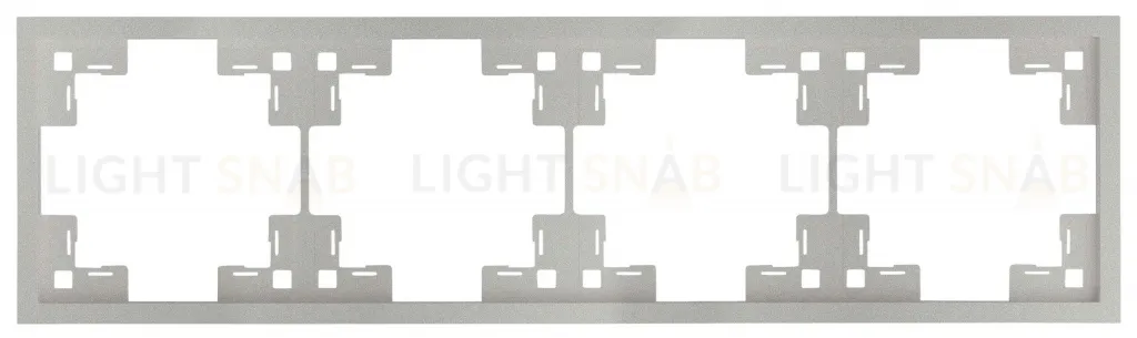 Рамка четверная Rikett Standart платина 35840 PL 35840 PL