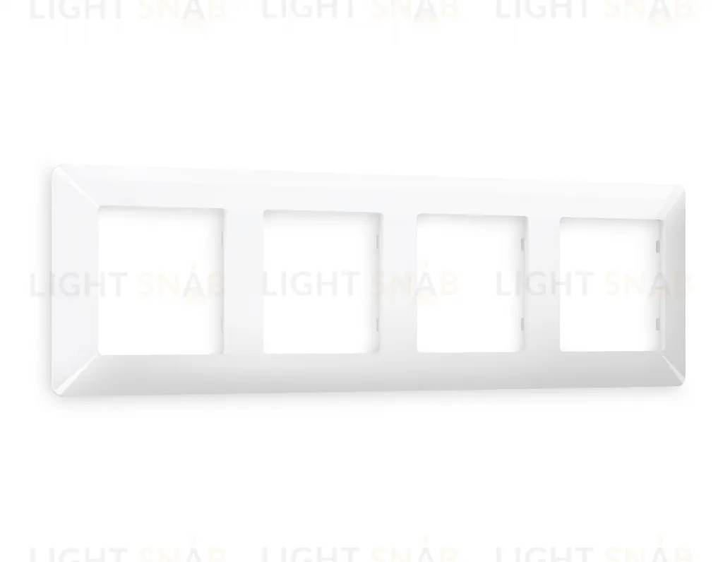 Рамка четверная Ambrella Volt Line белый глянец AF110104 AF110104