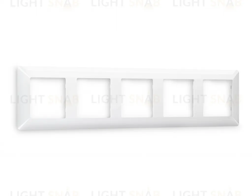 Рамка пятерная Ambrella Volt Line белый глянец AF110105 AF110105