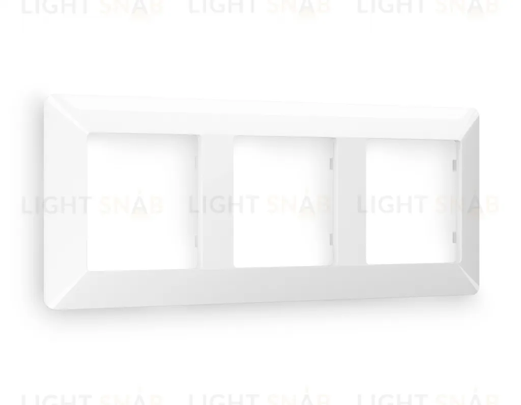 Рамка тройная Ambrella Volt Line белый глянец AF110103 AF110103