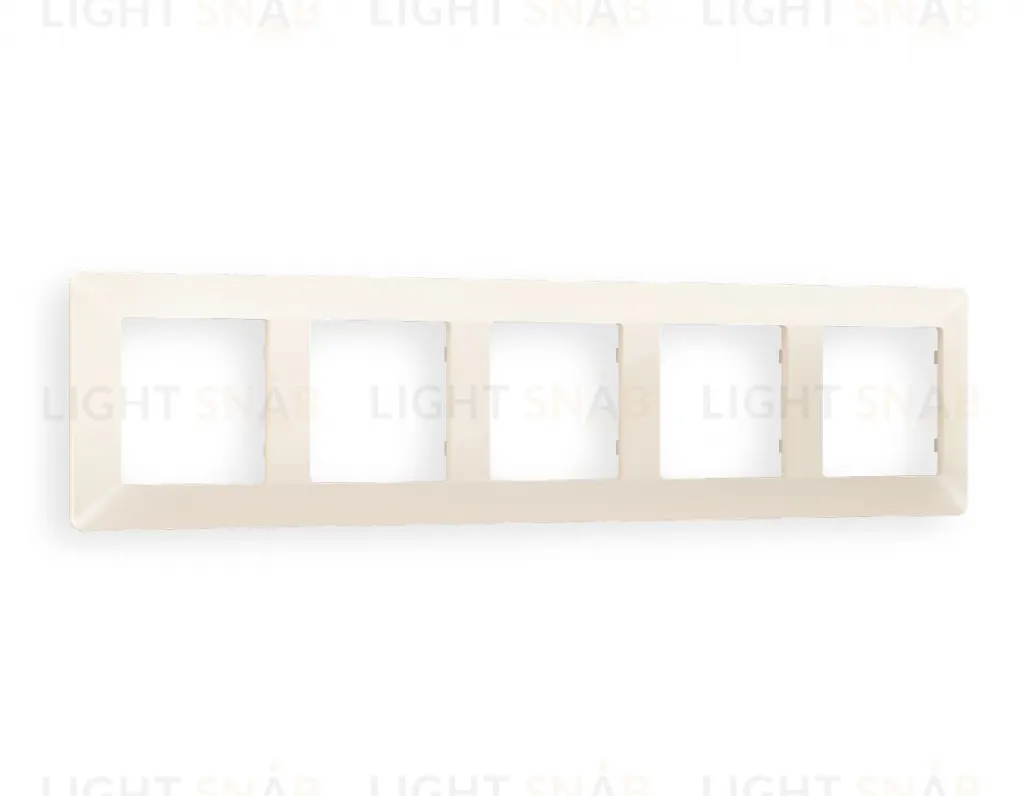 Рамка пятерная Ambrella Volt Line бежевый матовый AF110335 AF110335