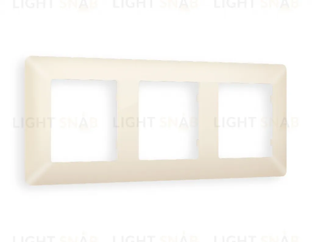 Рамка тройная Ambrella Volt Line бежевый матовый AF110333 AF110333