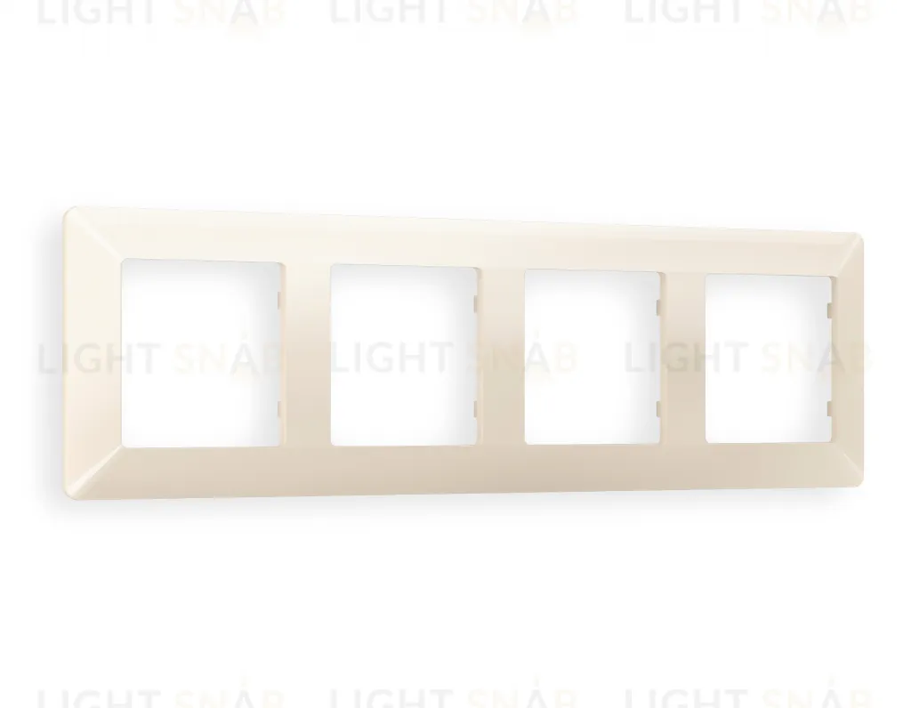 Рамка четверная Ambrella Volt Line бежевый глянец AF110304 AF110304