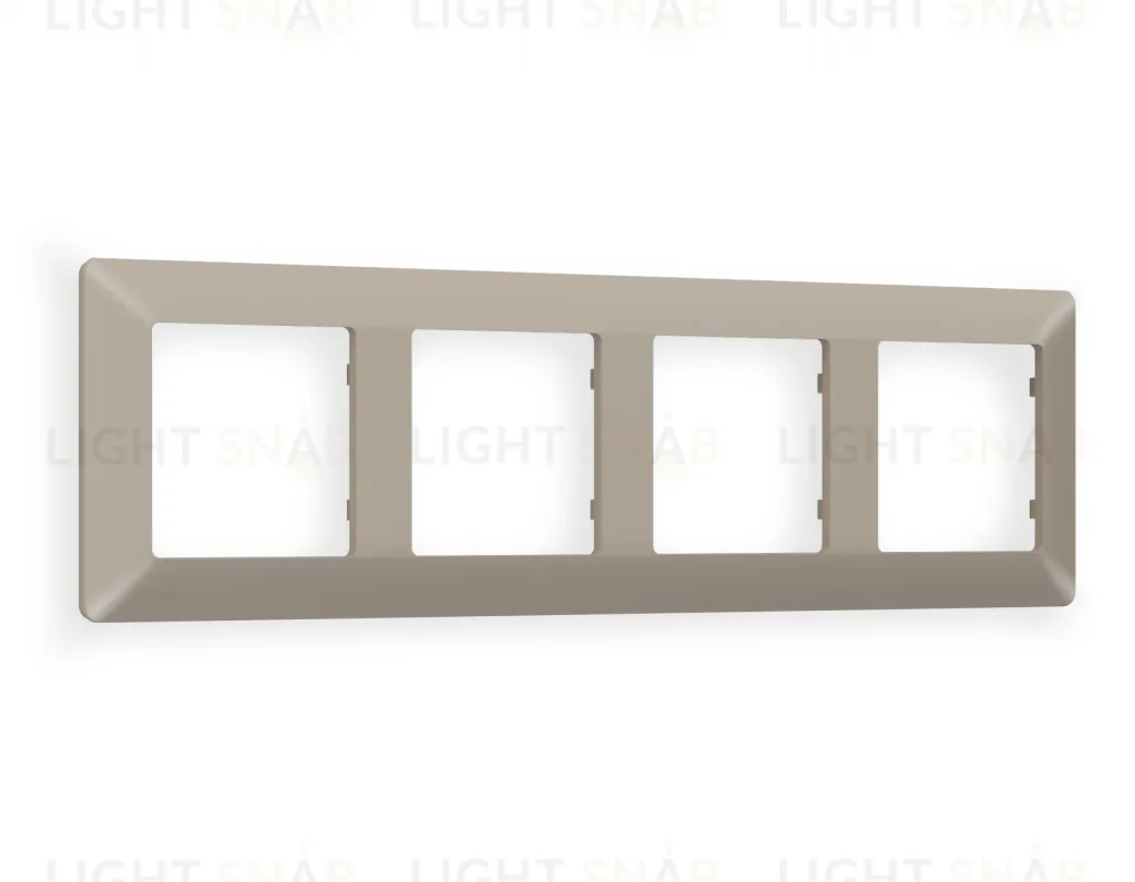 Рамка четверная Ambrella Volt Line серо-бежевый матовый AF110364 AF110364