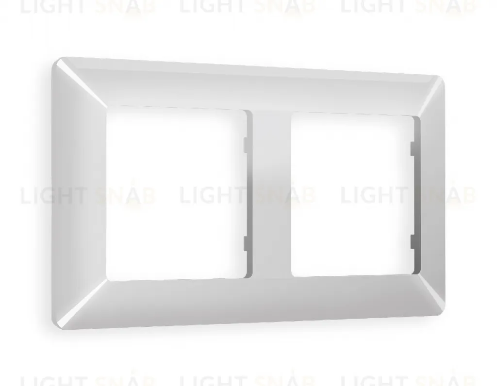 Рамка двойная Ambrella Volt Line серебро глянец AF110402 AF110402