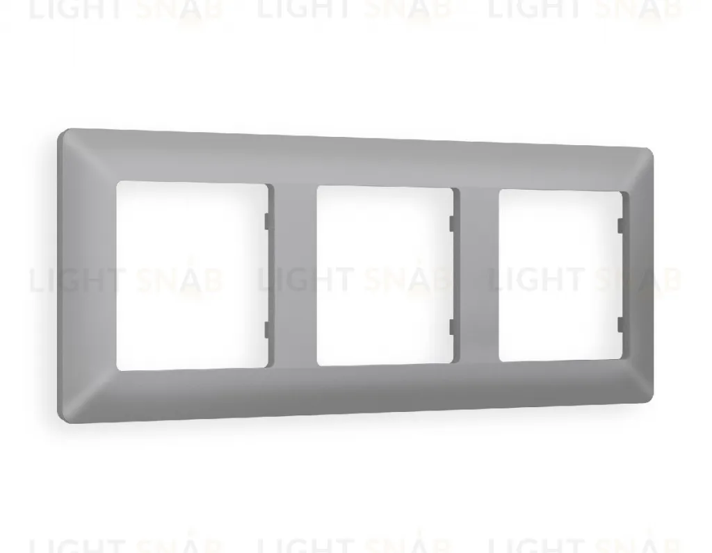 Рамка тройная Ambrella Volt Line сталь матовый AF110503 AF110503