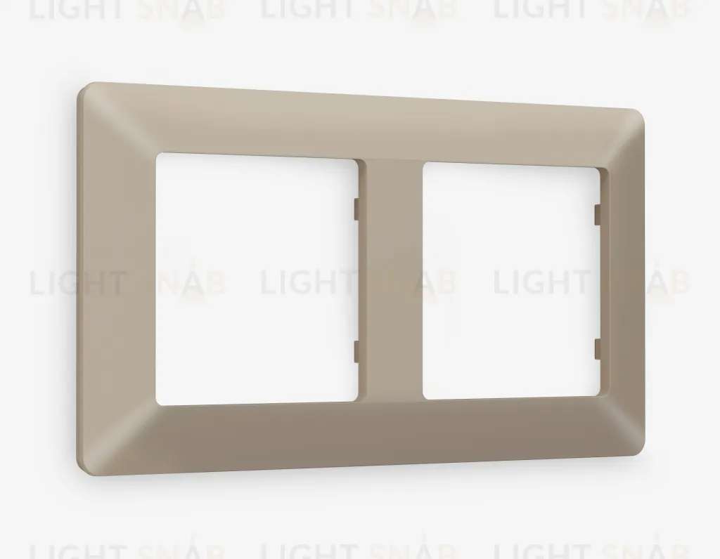 Рамка двойная Ambrella Volt Line серо-бежевый матовый AF110362 AF110362