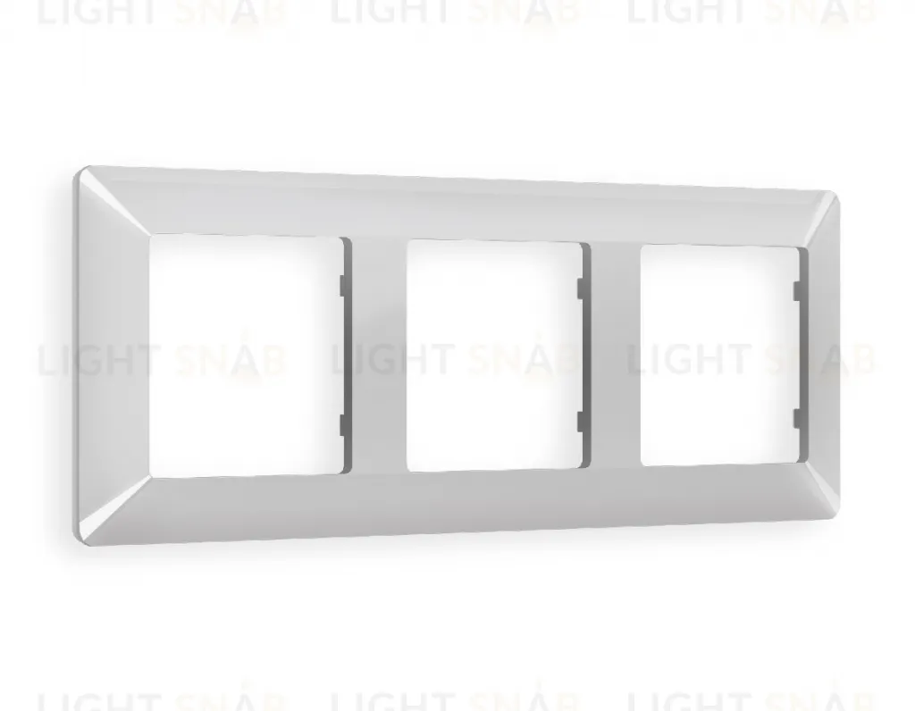 Рамка тройная Ambrella Volt Line серебро глянец AF110403 AF110403