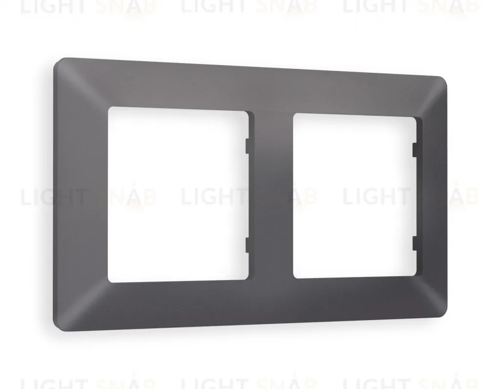 Рамка двойная Ambrella Volt Line антрацит серый AF110652 AF110652