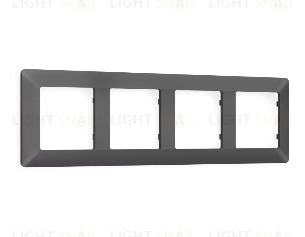 Рамка четверная Ambrella Volt Line антрацит серый AF110654 AF110654