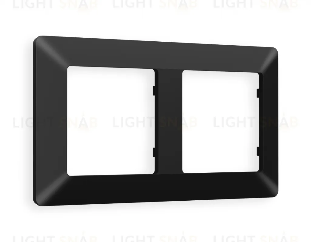 Рамка двойная Ambrella Volt Line черный матовый AF110702 AF110702