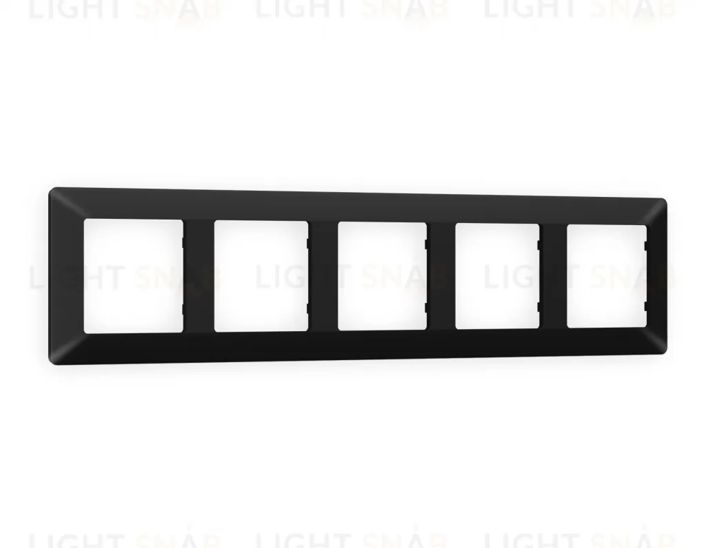 Рамка пятерная Ambrella Volt Line черный матовый AF110705 AF110705