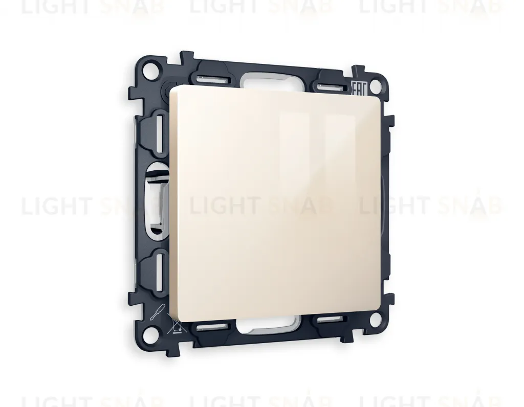 Заглушка с суппортом Ambrella Volt Alfa, бежевый глянец VM240+AP3160 VM240 + AP3160