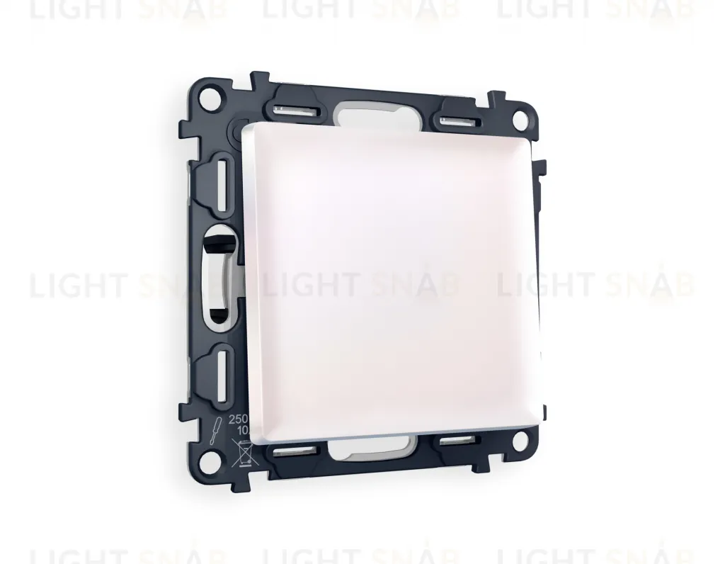 Выключатель одноклавишный перекрестный (из 3-х мест) Ambrella Volt Alfa 10A/250В жемчуг VM112+AP2010 VM112 + AP2010