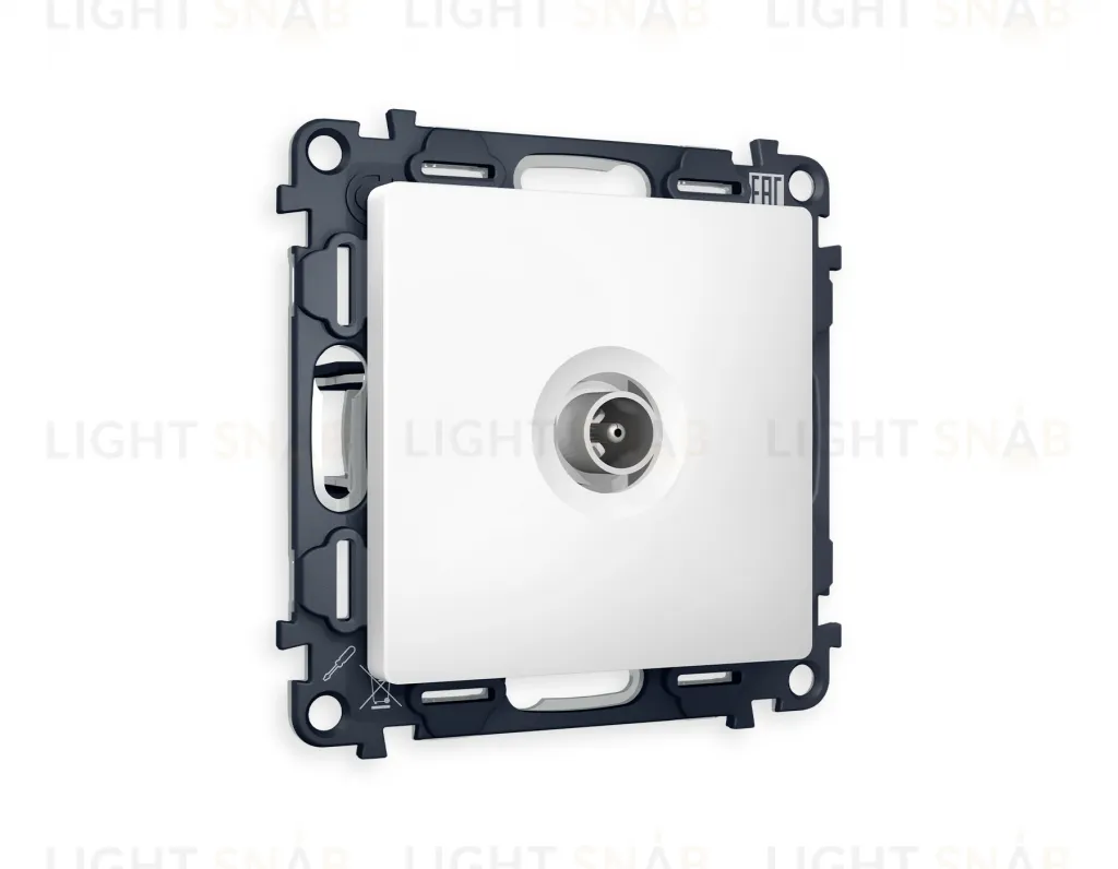 Розетка TV оконечная Ambrella Volt Alfa белый матовый VM202+AP1330 VM202 + AP1330