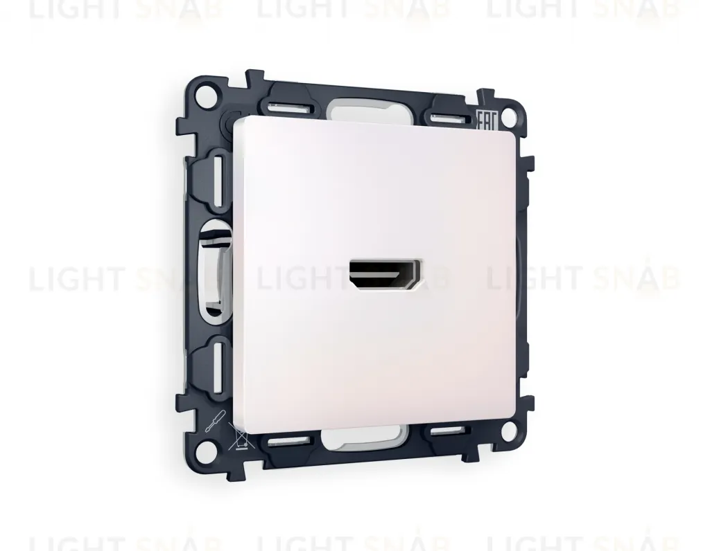 Розетка одинарная HDMI 2.0 40V/0,5A 5-18 Гбит/с Ambrella Volt Alfa, жемчуг VM222+AP2140 VM222 + AP2140