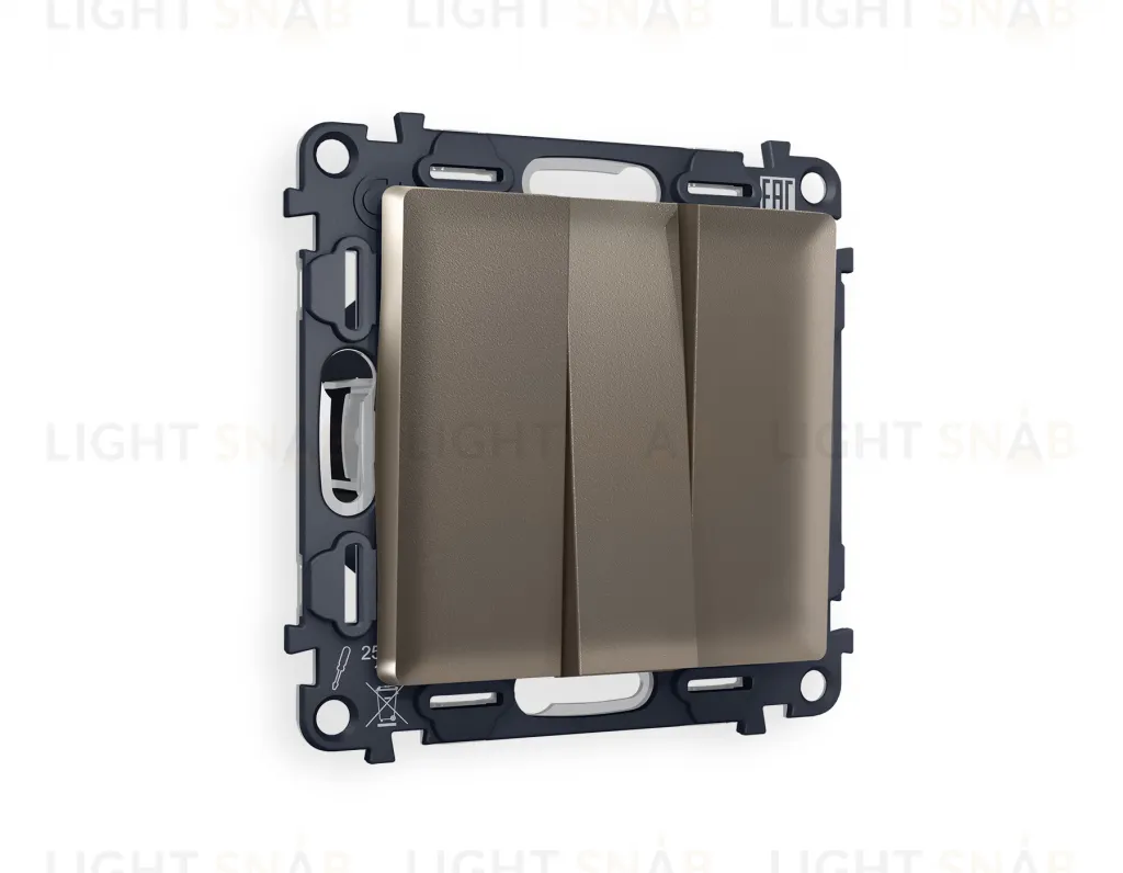 Выключатель трехклавишный Ambrella Volt Alfa 10A/250В темная бронза матовый VM133+AP6350 VM133 + AP6350