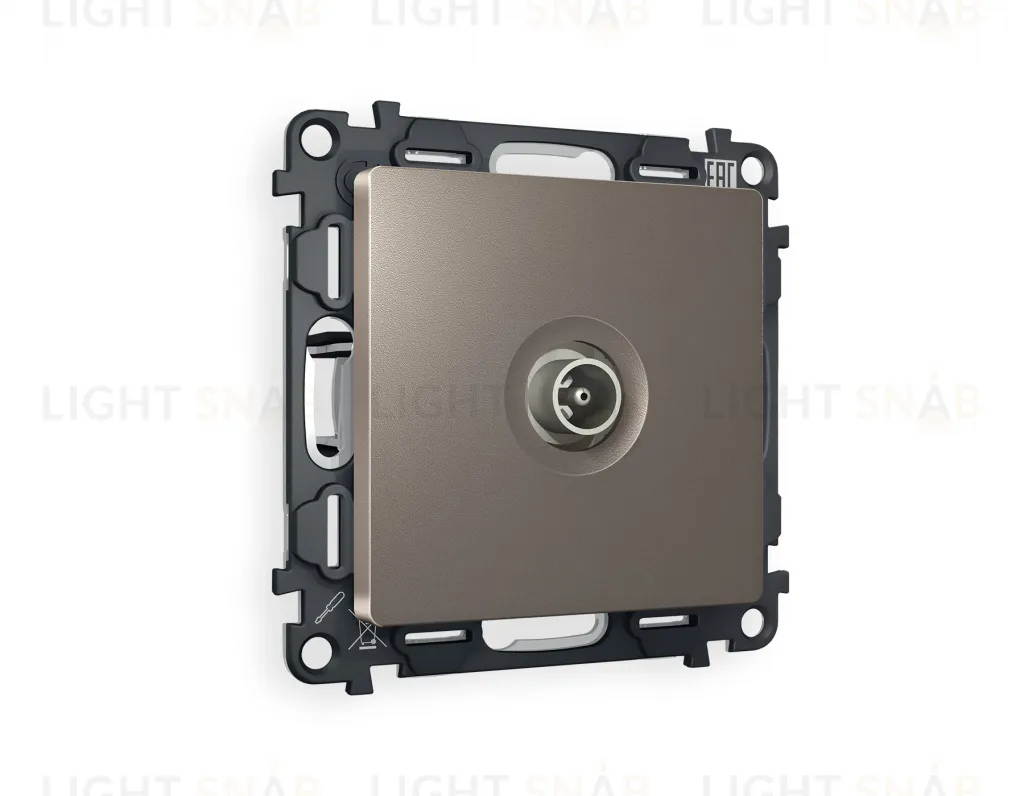 Розетка TV оконечная Ambrella Volt Alfa темная бронза матовый VM202+AP6430 VM202 + AP6430