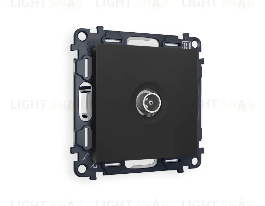 Розетка TV оконечная Ambrella Volt Alfa черный матовый VM202+AP8130 VM202 + AP8130