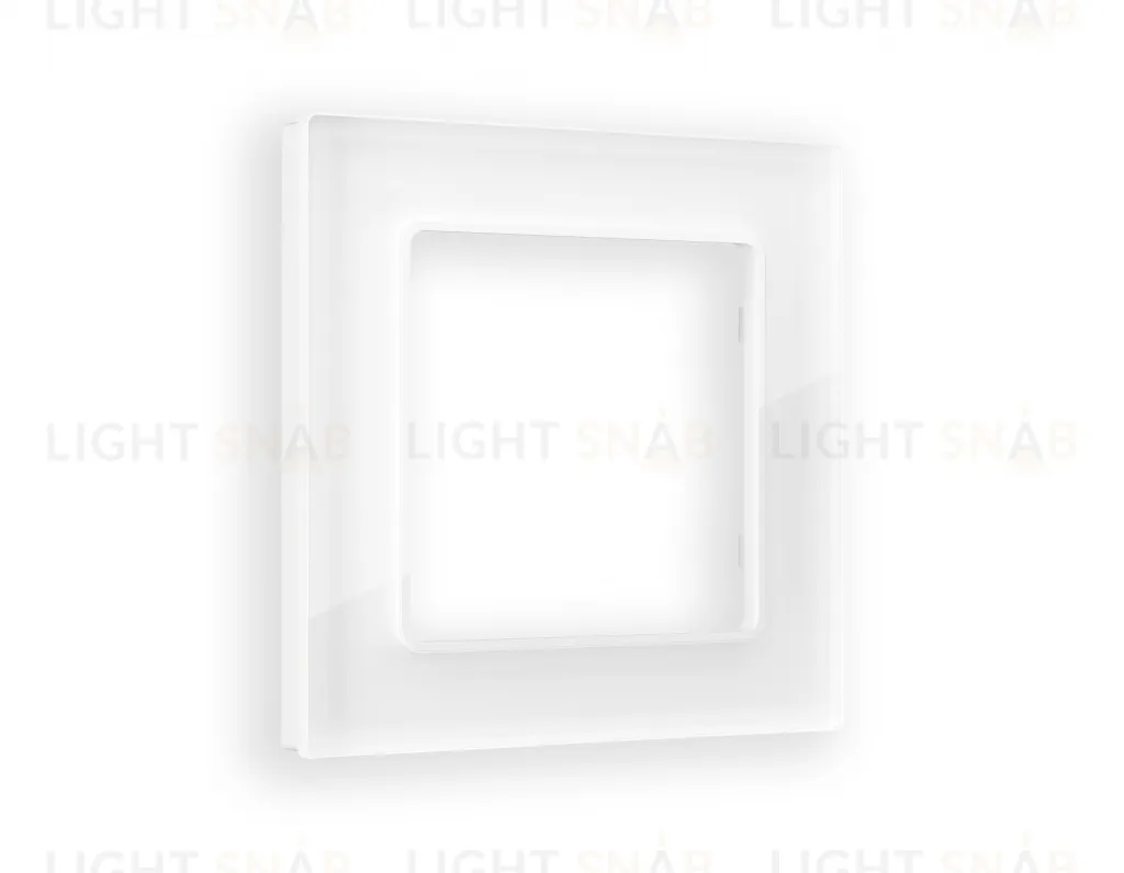 Рамка одинарная Ambrella Volt Platos белое стекло органик AF330101 AF330101