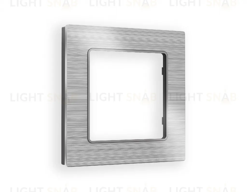 Рамка одинарная Ambrella Volt Platos серебро металл шлифованный AF550101 AF550101